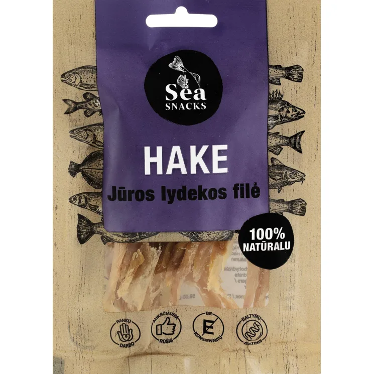 Rybí jerky - Filety z mořské štiky proužky 6 x 30 g